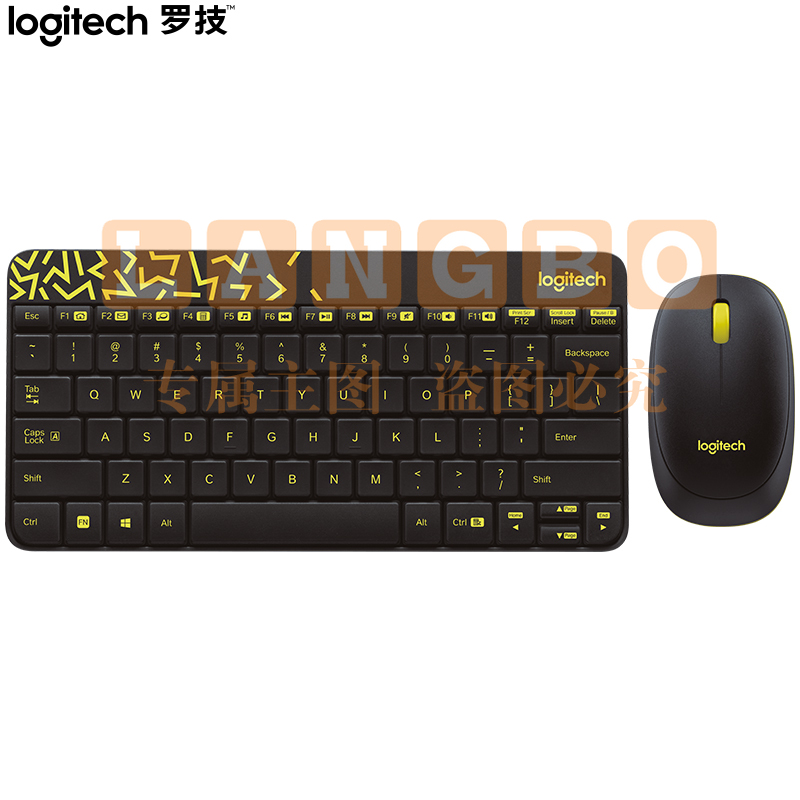 罗技（Logitech）MK240 Nano 键鼠套装 无线键鼠套装 办公键鼠套装 紧凑型 超长续航 带无线2.4G接收器 黑