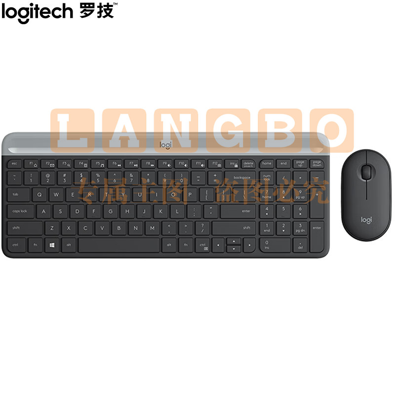 罗技（Logitech）MK470 键鼠套装 无线键鼠套装 超薄 全尺寸 星空灰 带无线2.4G接收器 定制服务请咨询客服