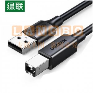 绿联10328 UGREEN US104 USB2.0 A公对B公打印线 USB打印机数据线计算机延长线长转方口 3米