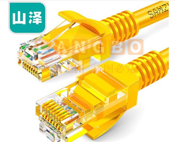 山泽(SAMZHE)YL-508 超五类网线 CAT5e类高速百兆网线 8米 黄色