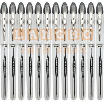 三菱 UNI UB-200 签字笔 中性笔 不漏墨 0.8MM 可换芯 黑色 12支一盒