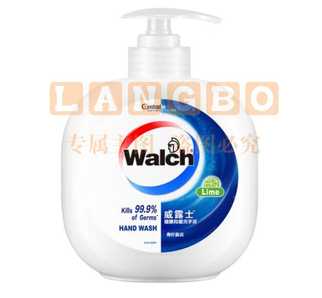 威露士（Walch）健康抑菌洗手液青柠盈润480ml 抑菌99.9% 泡沫细腻易冲洗