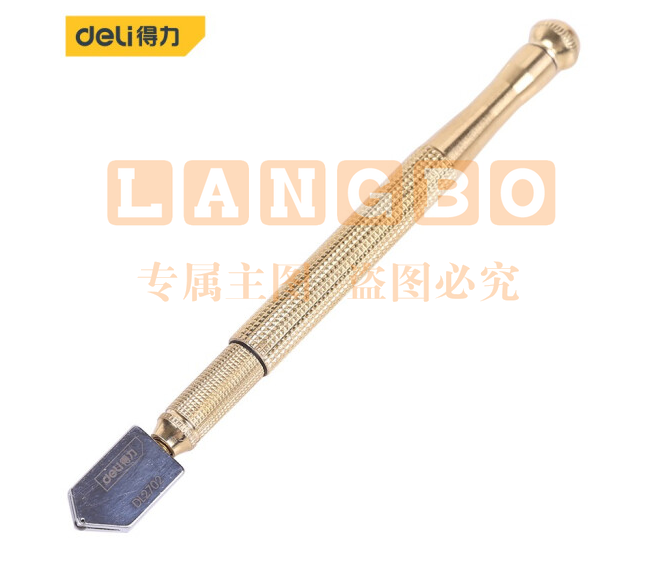 得力工具DL2702金钢玻璃刀金刚玻璃割刀玻璃划刀玻璃切割器刀多功能手动滚轮式瓷砖切割刀推刀玻璃切割器