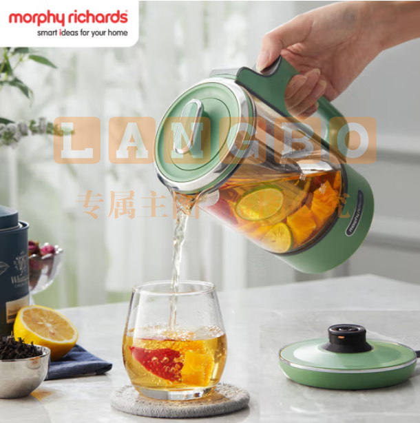 摩飞电器（Morphyrichards）分体便携式迷你煮茶器 烧水壶0.6L MR6085 灰