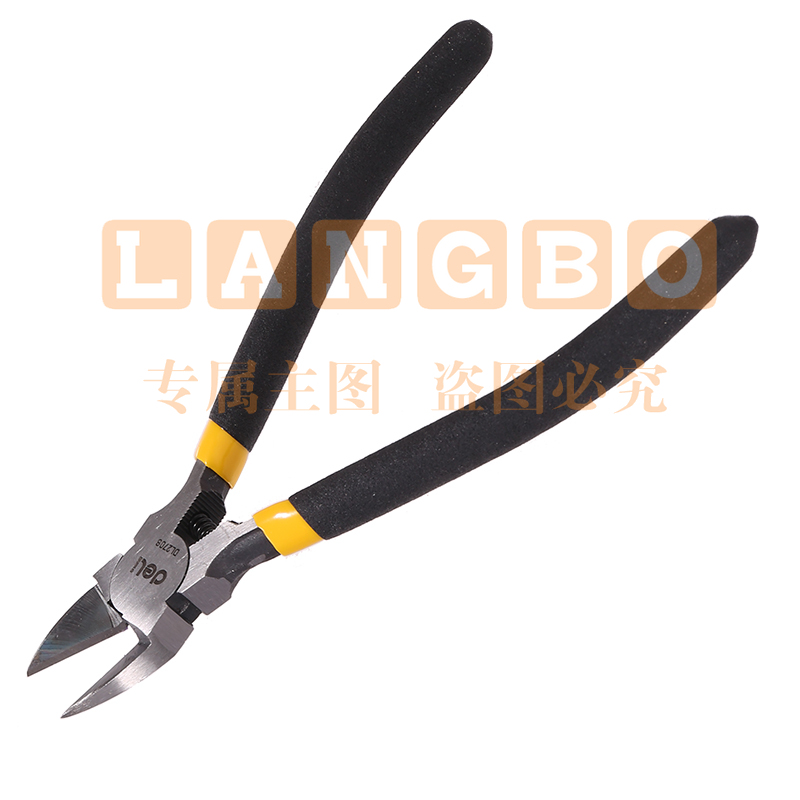 得力(deli) 防滑水口钳水口剪电子剪塑料钳斜口钳6英寸应急常备 DL2706