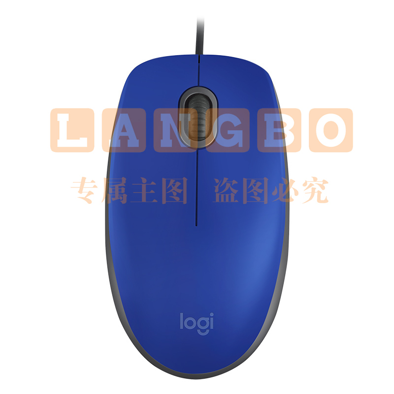 罗技（Logitech）M110 有线静音鼠标 台式机笔记本有线鼠标 家用办公USB静音鼠标 M110有线静音鼠标 蓝色