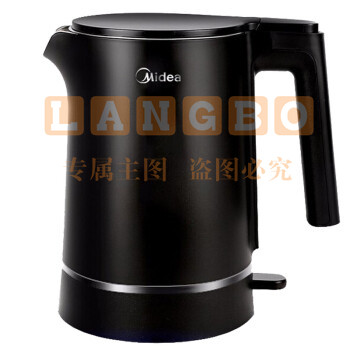 美的  (Midea)电热水壶热水壶电水壶烧水壶双层防烫1.5L容量304不锈钢HJ1517a