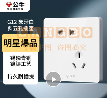 公牛 五孔插座 G12