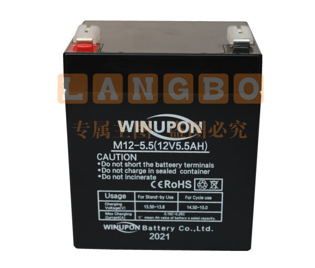 WINUPON炜业通SW蓄电池M12-5.5AH  音响9消防12V1.3AH 4.5AH 7.5AH 14AH 24AH 38 M12-5.5AH