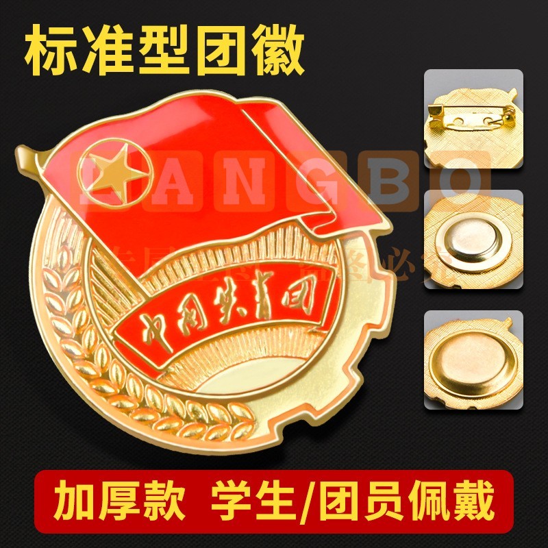 不褪色镀金团员团徽 共青团团徽 磁吸团徽