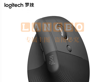 罗技(Logitech)Lift人体工学鼠标 垂直鼠标 小手鼠标 无线蓝牙鼠标 带Logi Bolt接收器 黑色 