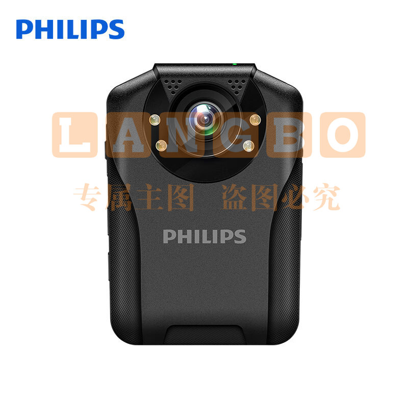 飞利浦（PHILIPS）VTR8201 便捷音视频记录仪 1296P高清夜视现场佩戴摄像装置128G