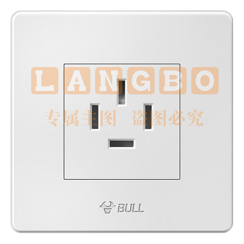 公牛(BULL) 开关插座 G07系列 16A三相四线 86型面板G07Z112 大功率插座 白色 暗装