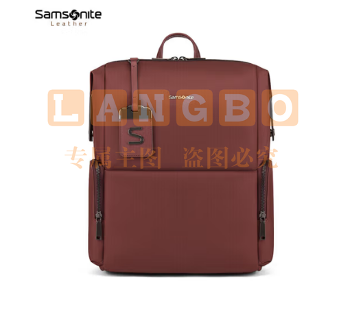 新秀丽(Samsonite)电脑包双肩背包男女书包潮流旅行包TL3 紫红色