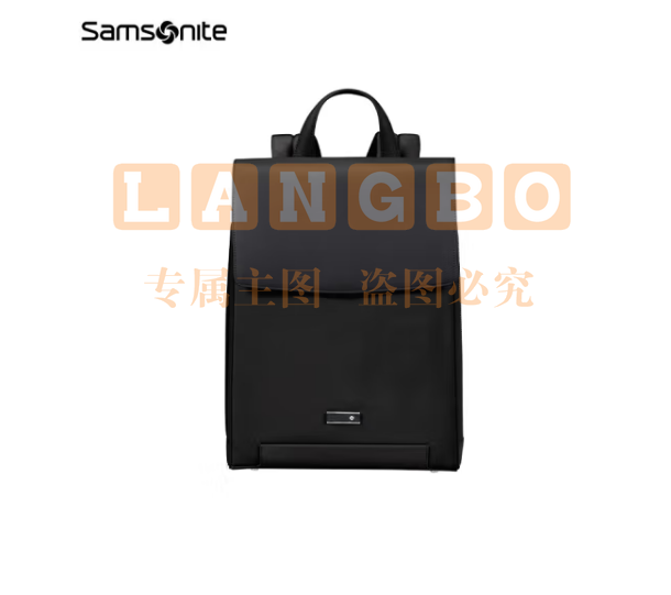 新秀丽(Samsonite)电脑包双肩包15.6英寸背包女书包商务通勤旅行包休闲时尚KM4黑色