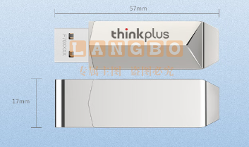 联想(thinkplus)128GB USB3.0高速U盘 金属旋转 车载电脑办公通用优盘TPU301银色