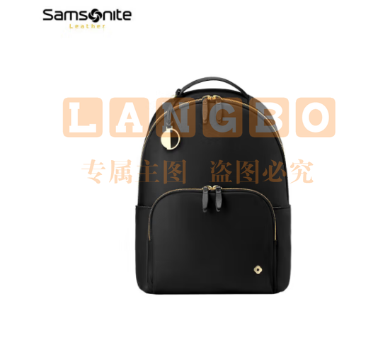 新秀丽(Samsonite)电脑包双肩包13英寸背包女书包 商务通勤旅行包休闲时尚 NO3 黑色