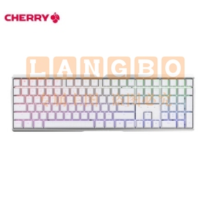 樱桃(Cherry)MX3.0S RGB G80-3874HYAEU-0 机械键盘 有线键盘 全尺寸 无钢板RGB灯效 白色 红轴