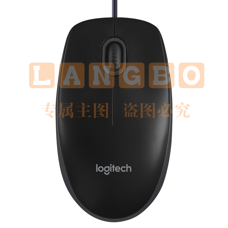 罗技（Logitech）B100企业版 鼠标 有线鼠标 办公鼠标 对称鼠标 黑色