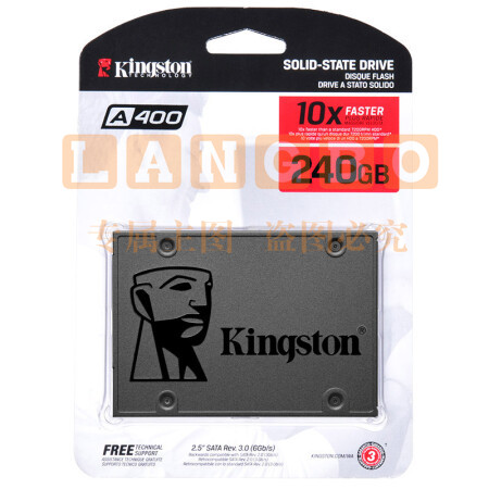 金士顿(Kingston) SSD固态硬盘240GB SSD固态硬盘 SATA3.0接口 A400系列 SSD固态硬盘读速高达500MB/s