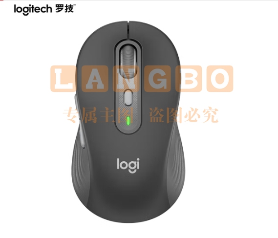 罗技（Logitech）M750M 通用版鼠标 无线蓝牙鼠标 静音鼠标 智能鼠标 对称鼠标 黑色 带Logi Bolt USB接收器