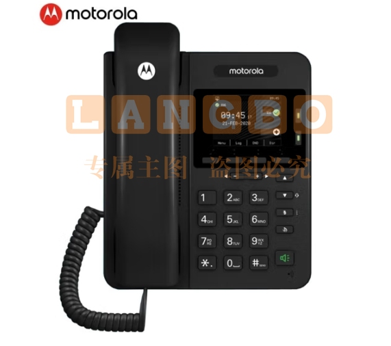 摩托罗拉（Motorola）彩屏SIP电话机座机 IP话机固定电话 百兆VOIP电话机 网络电话 支持POE供电 内部对讲 200IP-2P