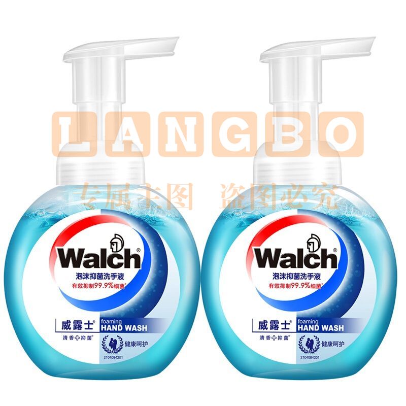 威露士(Walch) 泡沫抑菌洗手液 225ml+225ml 两瓶装 健康呵护