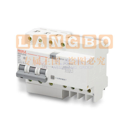 人民电器 DZ47LE-3P10A 4L 漏电保护器