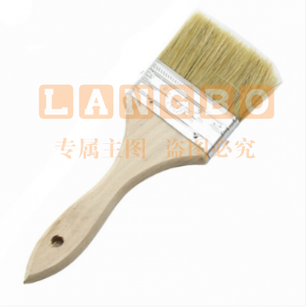 巨联（JULIAN ) 油漆刷木柄猪毛刷猪鬃刷文玩毛刷扫灰清洁毛刷 4” 宽约100mm
