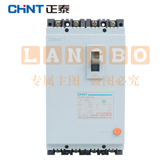 正泰 DZ15LE-100/4901-100A  塑壳断路器  货号：YC