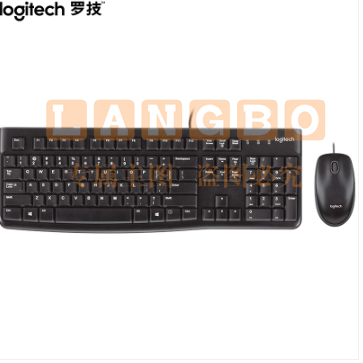 罗技 MK120 有线键鼠套装 黑色
