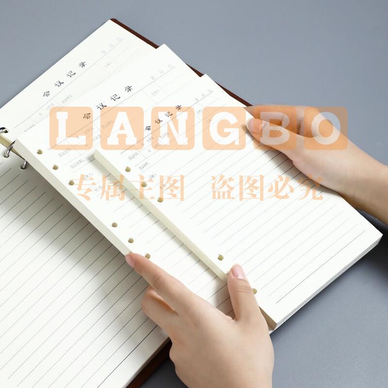 活页替芯笔记本子适用6孔A5活页纸内芯 A5-会议记录内芯