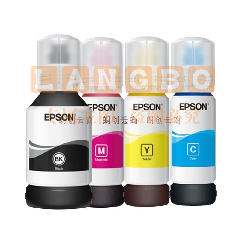 爱普生(EPSON) 002墨水T03X1 L4158 L4168 6168 L6178 L6198 4只装(1黑3彩) 自营