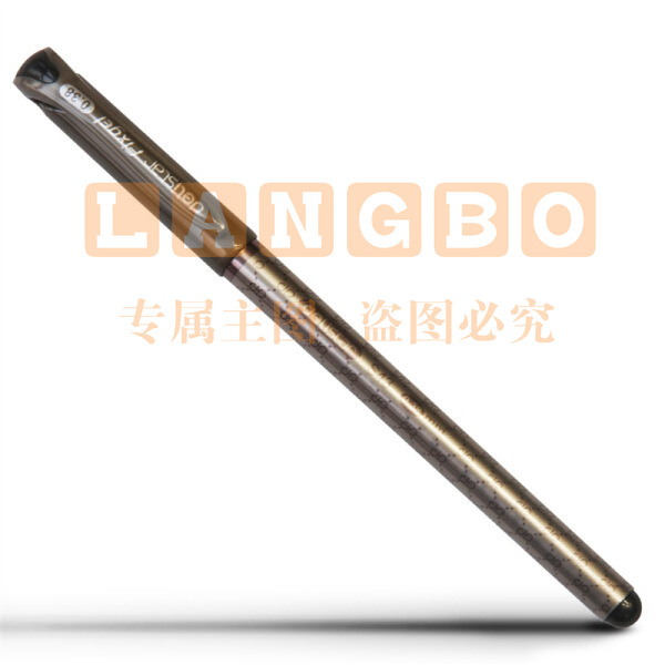 得力 (deli) S43 优雅十字纹细杆中性笔 签字笔 极细0.38mm 黑色