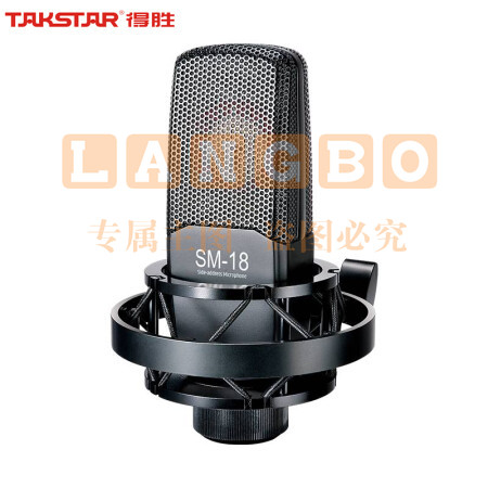 得胜(TAKSTAR) SM18电容麦克风主播K歌专业录音话筒手机电脑通用声卡套装直播设备 SM-18电容麦