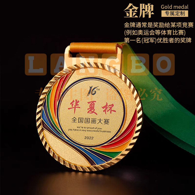 纪念奖牌活动比赛创意礼品纪念勋章高档奖牌金银铜牌批发金箔定