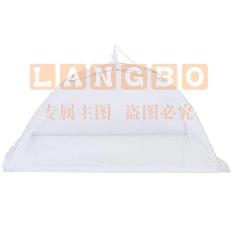 白色商用超大号长方形餐桌罩新款可折叠盖菜罩家用饭店剩菜食物罩120cm*60cm