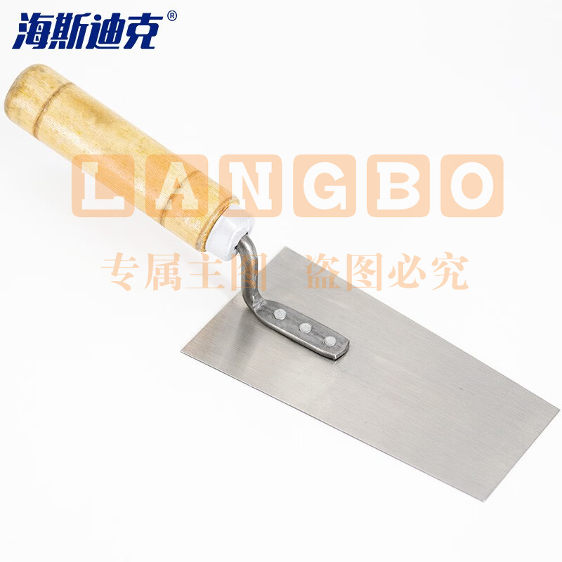 海斯迪克 gnjz-5338 木柄抹泥刀 泥工瓦工灰匙抹泥刀 泥瓦工具铲刀 小号(5个)