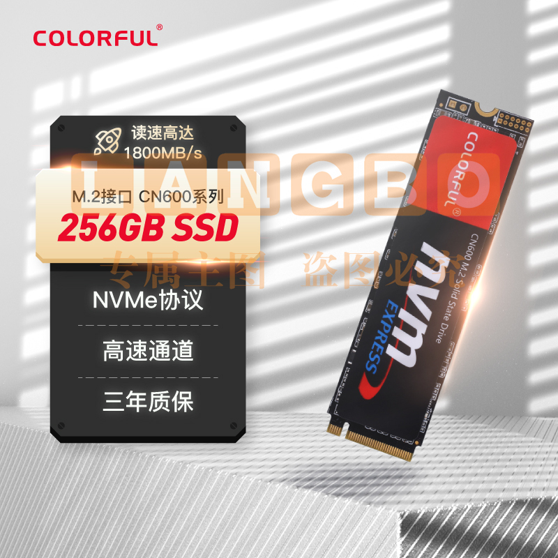 七彩虹(Colorful) 256GB SSD固态硬盘 M.2接口(NVMe协议) CN600系列