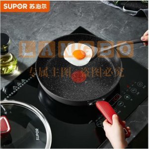 苏泊尔/SUPOR PJ28W8 炒锅 平底锅煎锅 麦饭石色不粘锅 燃气灶电磁炉通用 28CM口径