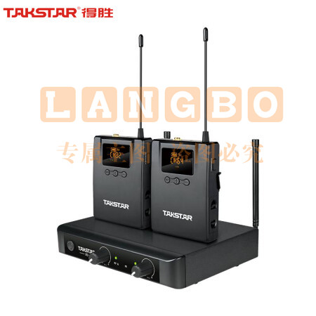 得胜(TAKSTAR)X3PP UHF无线麦克风一拖二 舞台演出直播K歌演讲领夹式头戴麦克风 黑色