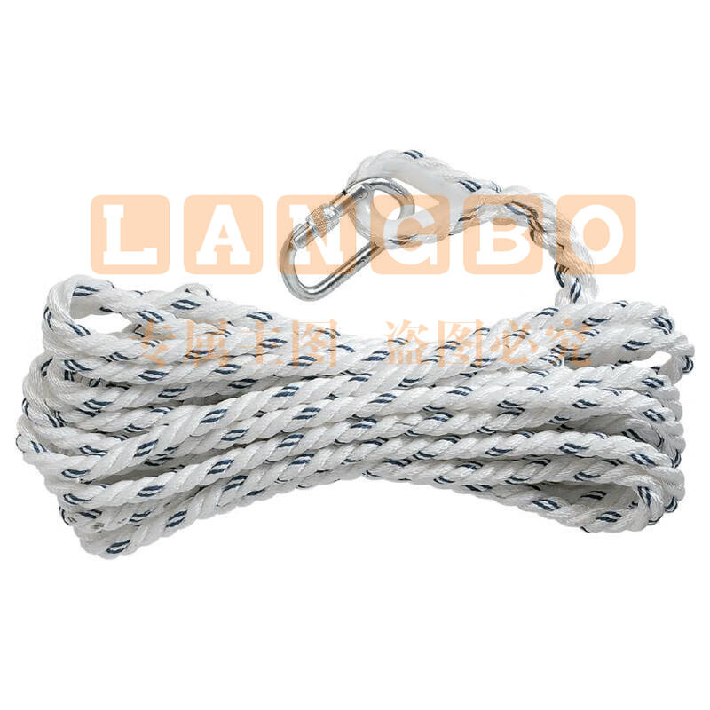 代尔塔 安全绳,聚酰胺,长度30m,绳径14mm 503319-白色