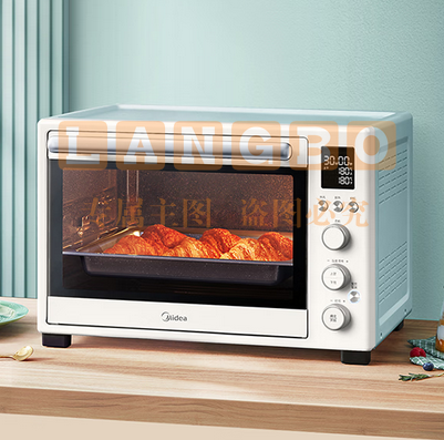 美的(Midea)遇见Q20系列 家用多功能电烤箱 40L大容量 独立控温 搪瓷内胆 热风循环 PT4012W