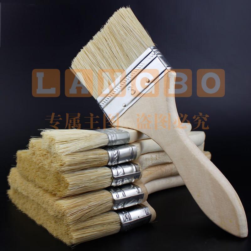 巨联(JULIAN ) 油漆刷木柄猪毛刷猪鬃刷文玩毛刷扫灰清洁毛刷 4” 宽95mm