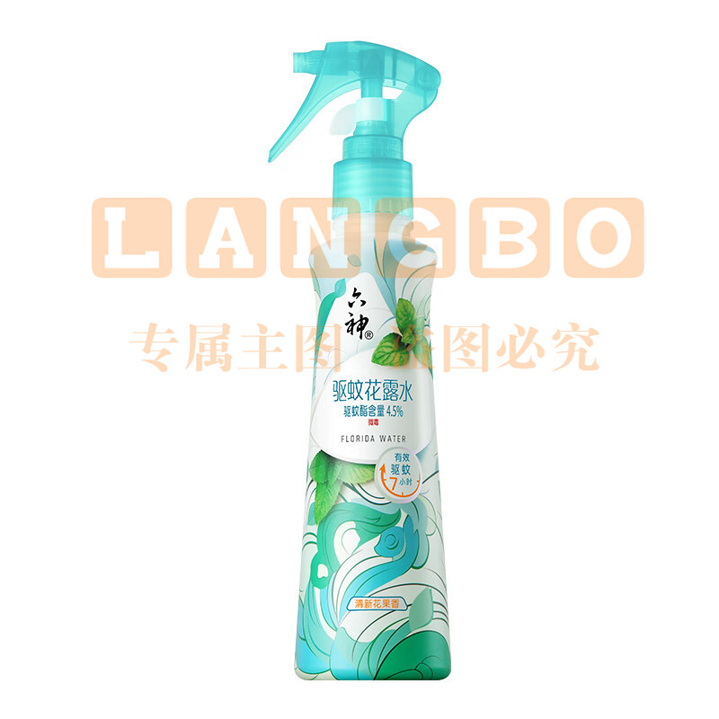 六神  驱蚊花露水清新花果香手枪泵设计188ml