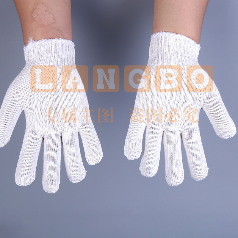 君御71006线手套600g耐磨加密加厚十针灯罩棉工地搬运手套批发