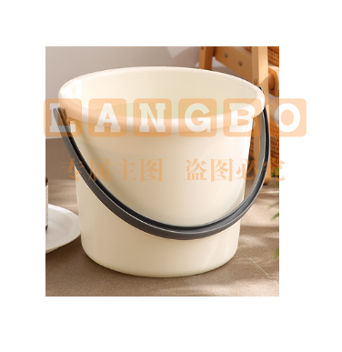 家杰优品 水桶泡脚桶拖把桶洗澡桶多用桶带提手耐用加厚塑10L带盖水桶