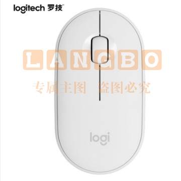 罗技（Logitech）Pebble 鹅卵石轻薄型静音鼠标 蓝牙无线双模 静音 便携 时尚鼠标 【PEBBLE】米白色