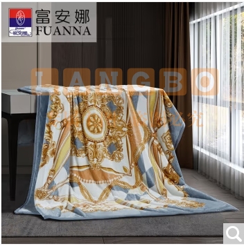 富安娜(FUANNA)家居毛毯单层舒柔毯/苏麦尔180*200cm舒柔毯-爱美尔