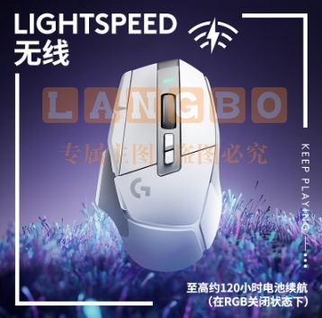罗技（G） G502X有线/无线游戏鼠标HERO传感器电竞机械大手宏编程吃鸡LOL英雄联盟 【G502X 无线款】白色